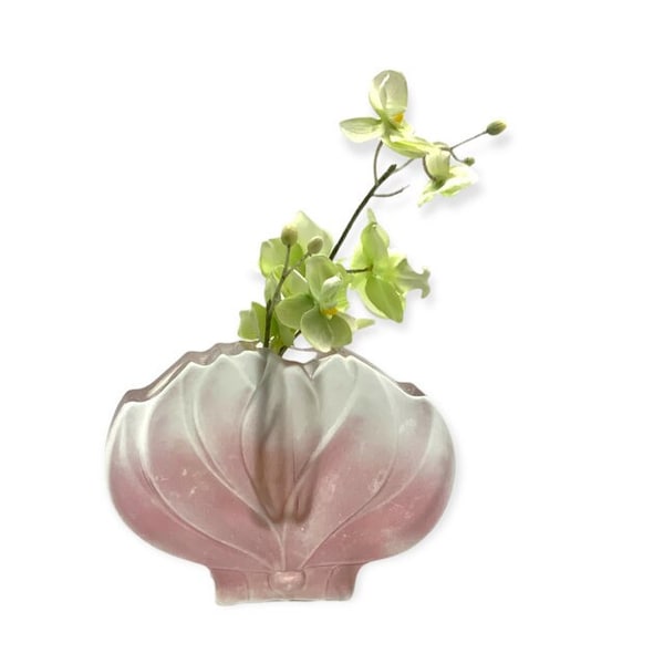 Vintage Walter Kristallglas Bud Vase Pink Lotus