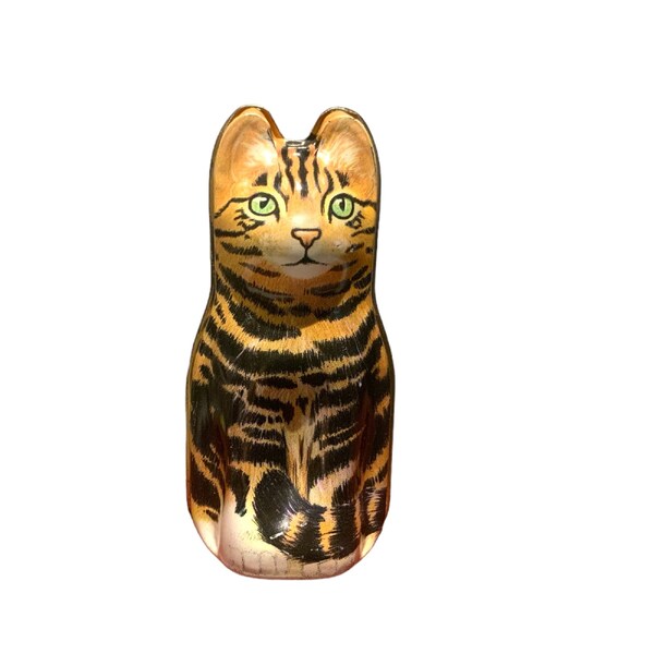 Vintage 1986 Miniatura HUNKYDORY Cat Tin por Dana Kubick