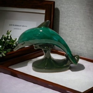 Vintage Blue Mountain Pottery Leaping Dolphin 5.1" Figurine