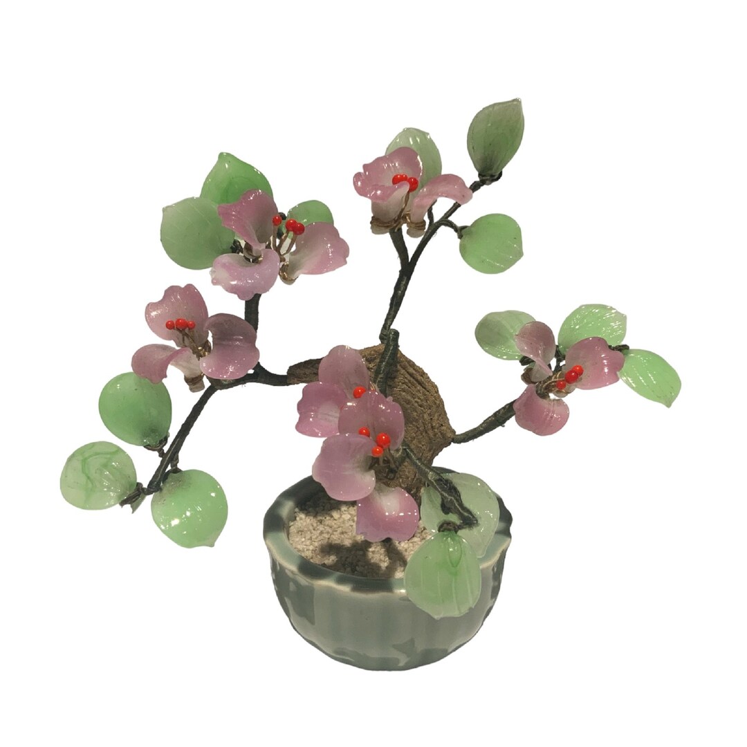 Vintage Asian Jade and Amethyst Gem Tree 5 Etsy