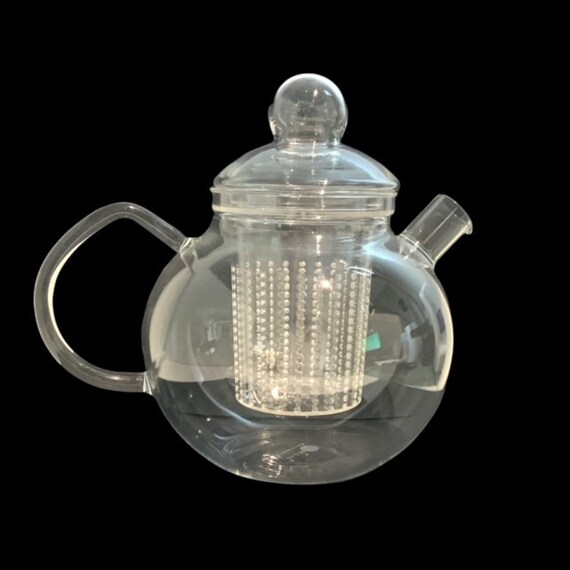 Vintage Jenaer Glass Teapot With Lid and Infuser Etsy