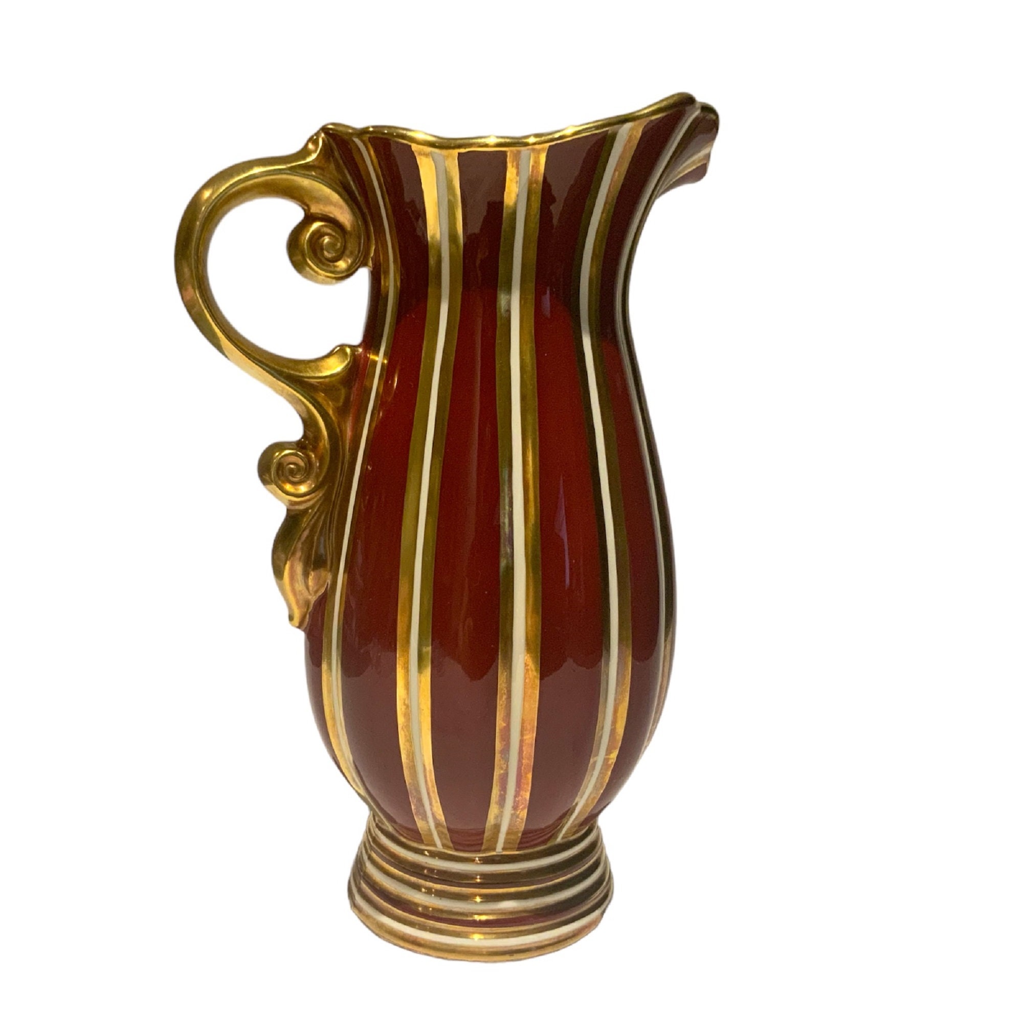 Vintage Wade Pottery empress Burgundy and Gold Etsy