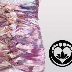 Mystic Rose, Bengkung Belly Binding Wrap, premium cotton muslin, 17 yrd,  eco friendly shibori  ice dyed, natural postpartum wellness
