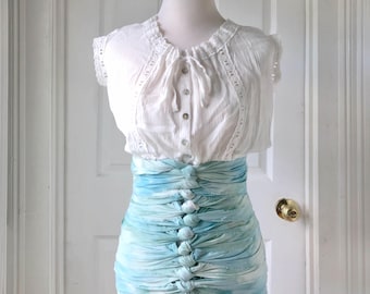 Artisan Bengkung Belly Binding Wrap: eco friendly postpartum support, hand dyed colorfast cotton postnatal binder, numerous video tutorials.