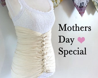 Honoring Motherhood, Perfect Bengkung Belly Binding Wrap, 17 yard, premium unbleached natural muslin cotton, postnatal, postpartum binder