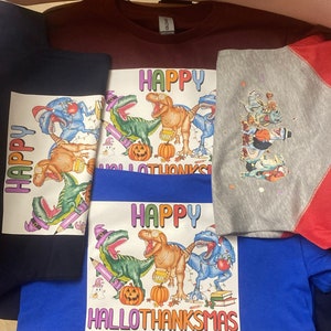Holiday custom shirts.