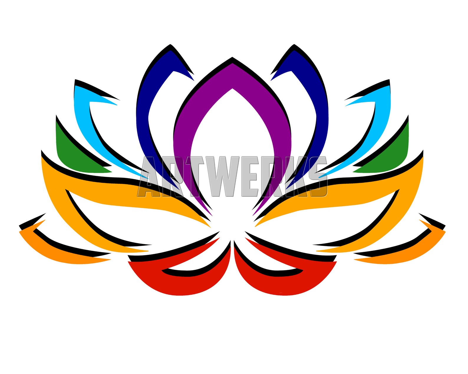 Lotus Flower Chakra Symbol Colors Art transparent Background Etsy
