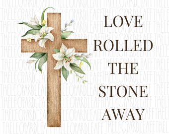Easter Cross PNG | He Is Risen Shirt Design (Digital Download)