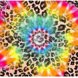 Tie Dye Leopard Digital Paper, DIGITAL DESIGN **PNG file for Sublimation**