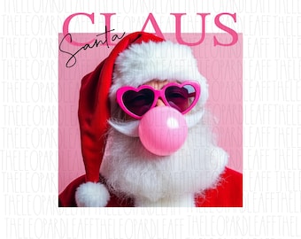 Santa Claus bubblegum, christmas, Santa,DIGITAL DESIGN **PNG file for Sublimation**