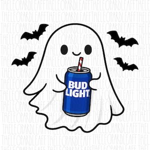 Ghost holding beer, cute ghost, Halloween, DIGITAL DESIGN **PNG file**