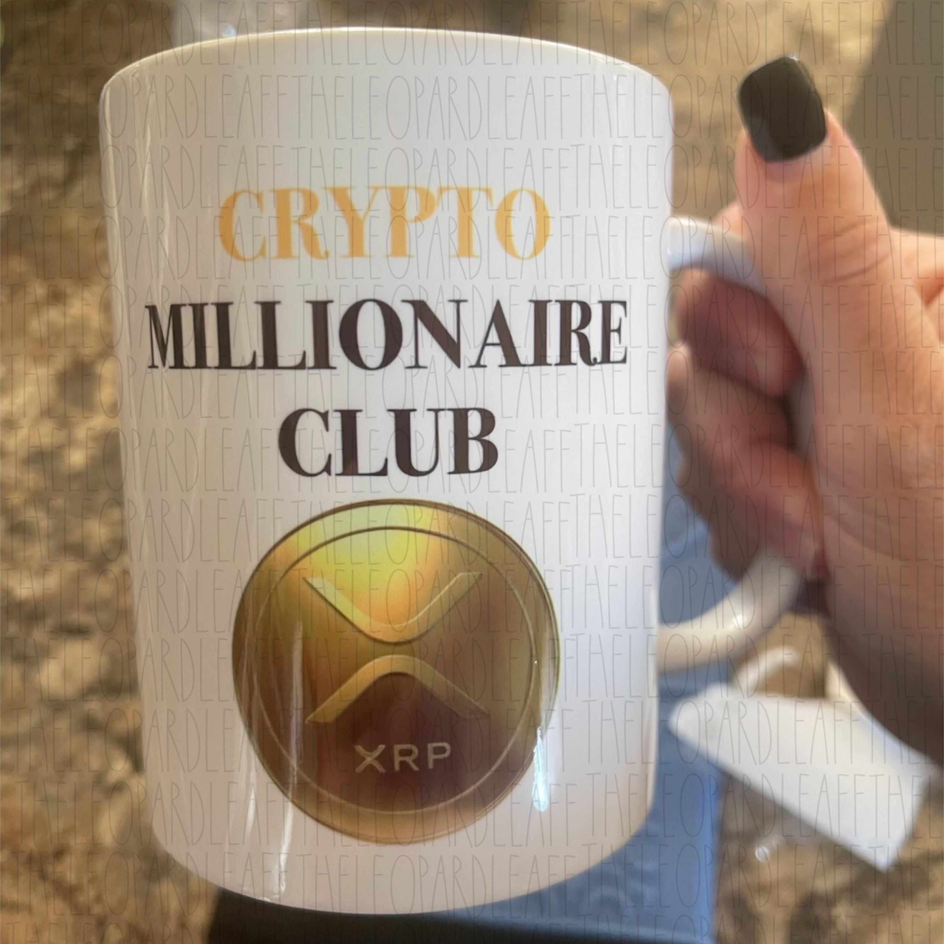 Xrp,gold coin, to the moon,crypto millionaire club, 12oz or 15oz ceramic mug