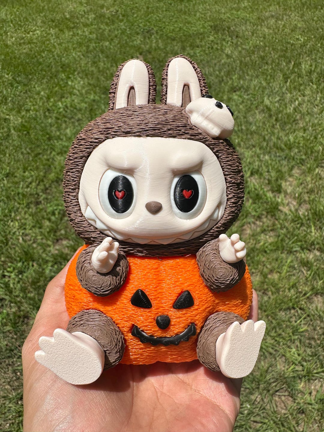 正規品 labubu ラブブ Halloweensitting pumpkin Pop Mart Labubu Happy Halloween Party Series-Sitting Pumpkin