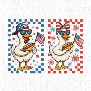 Patriotic Goose 4th of July, Independence Day png file