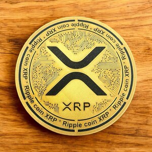 Xrp,gold coin, to the moon,crypto,3d printed coin