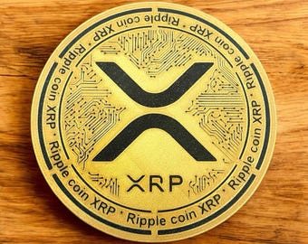 Xrp,gold coin, to the moon,crypto,3d printed coin