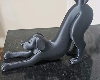 Stretching Dog toilet paper holder