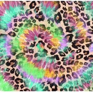 Leopard Print Tie Dye Digital Paper, DIGITAL DESIGN **PNG file for Sublimation**