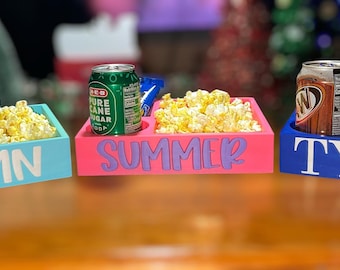 Movie snack tray Personalized | on the go | travel tray