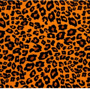 Leopard Print Orange Digital Paper, DIGITAL DESIGN **PNG file for Sublimation**