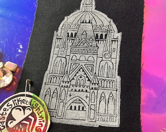 Cathedral Lino Printed Patch