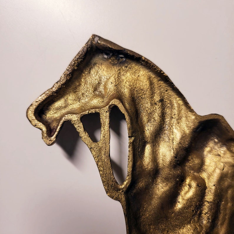 Vintage Brass Horse Wall Rack With Hooks for Keys Jewelry Etsy