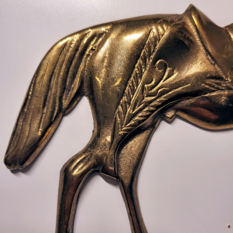 Vintage Brass Horse Wall Rack With Hooks for Keys Jewelry Etsy