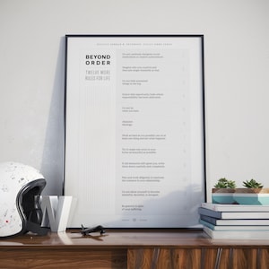 Beyond Order | 12 | Twelve More Rules for Life by Jordan B. Peterson | LIGHT | Printed Poster