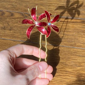 Handmade Japanese Kanzashi Necklace,spider Lily Necklace