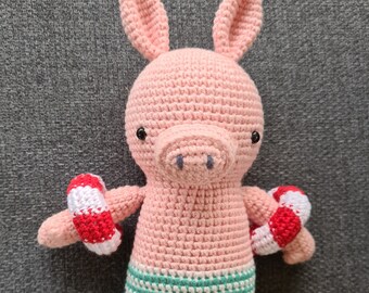 Amigurumi Pica Pau Schwein, fertiges gehäkeltes Produkt, --- Sofort lieferbar in weniger Tage ---