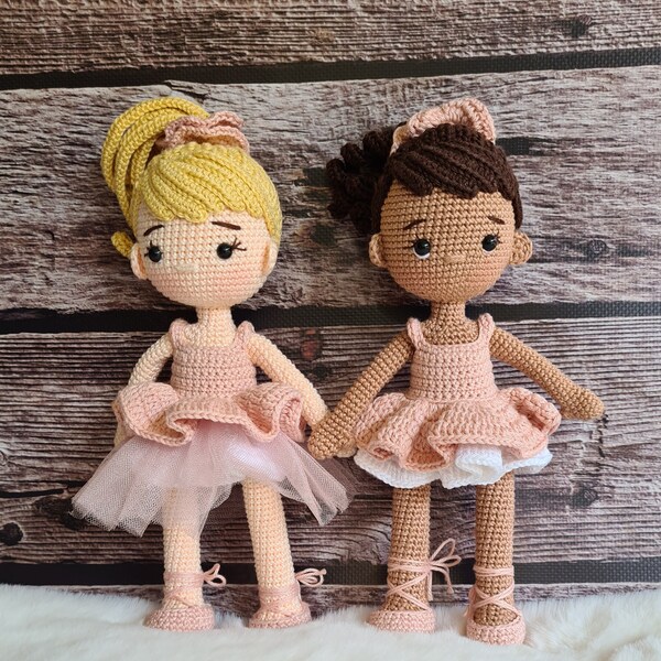 Gehäkelte Ballerina Mädchen Puppe, Kuschel Puppe, Babygeschenk, Sofort Lieferbar --- Sofort Lieferbar.