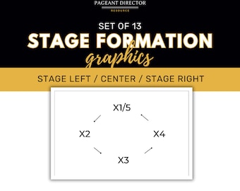 Pageant Stage Formation Graphics for Social Media, Paperwork, Etc. - Pageant Director Resource - Digital Download Printable