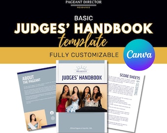 Pageant Judges' Handbook - Pageant Dirigent Ressourcen - Anpassen in Canva