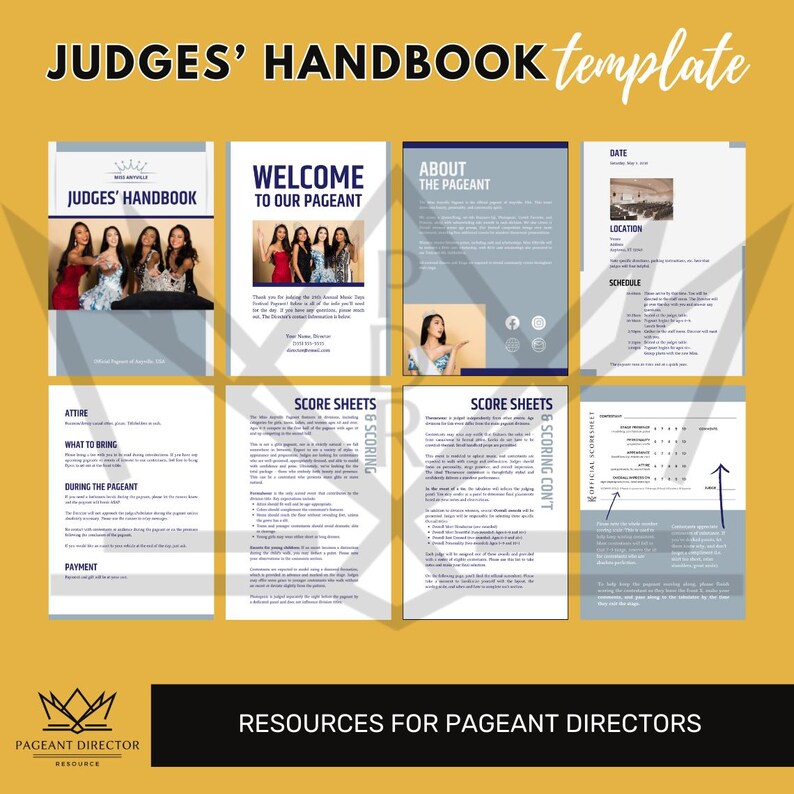 Pageant Judges' Handbook - Pageant Director Resource - Customize in ...