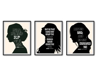 Bronte Sisters Literary Quote Prints | Jane Eyre, Wuthering Heights (Digital Download)