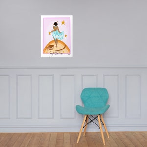 Sagittarius Art Print, Astrology Zodiac Art, Multiple Skin Tones
