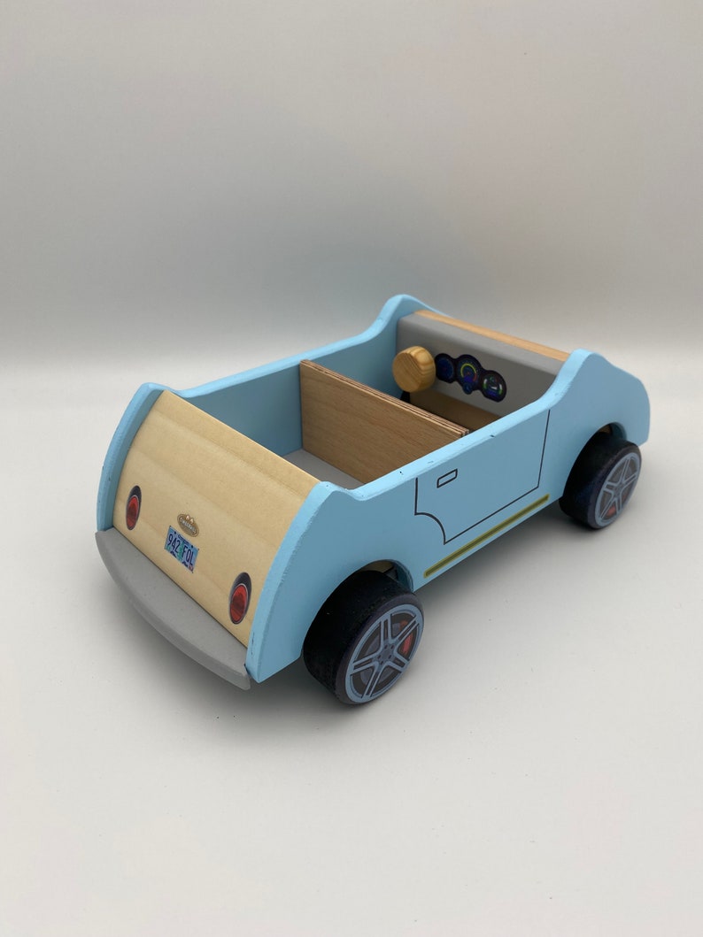 Wooden Toy Car / Dollhouse Family Car Etsy