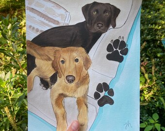 Custom Watercolor Pet Portraits