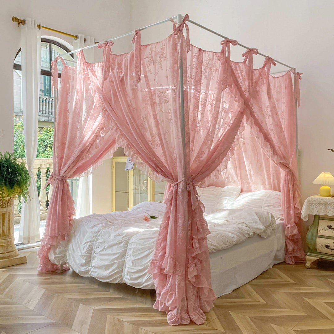 Princess Bed Canopy Curtains Tie Backs Canopy Bed Curtains Etsy