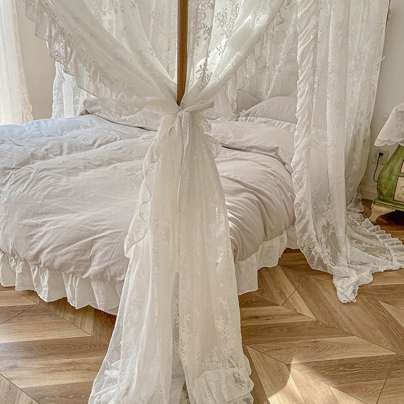 Princess Bed Canopy Curtains Tie Backs Canopy Bed Curtains Etsy