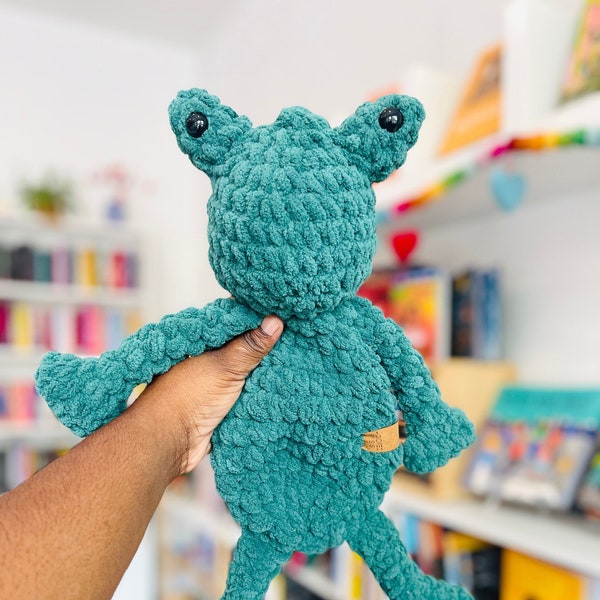 Crochet frog snuggler