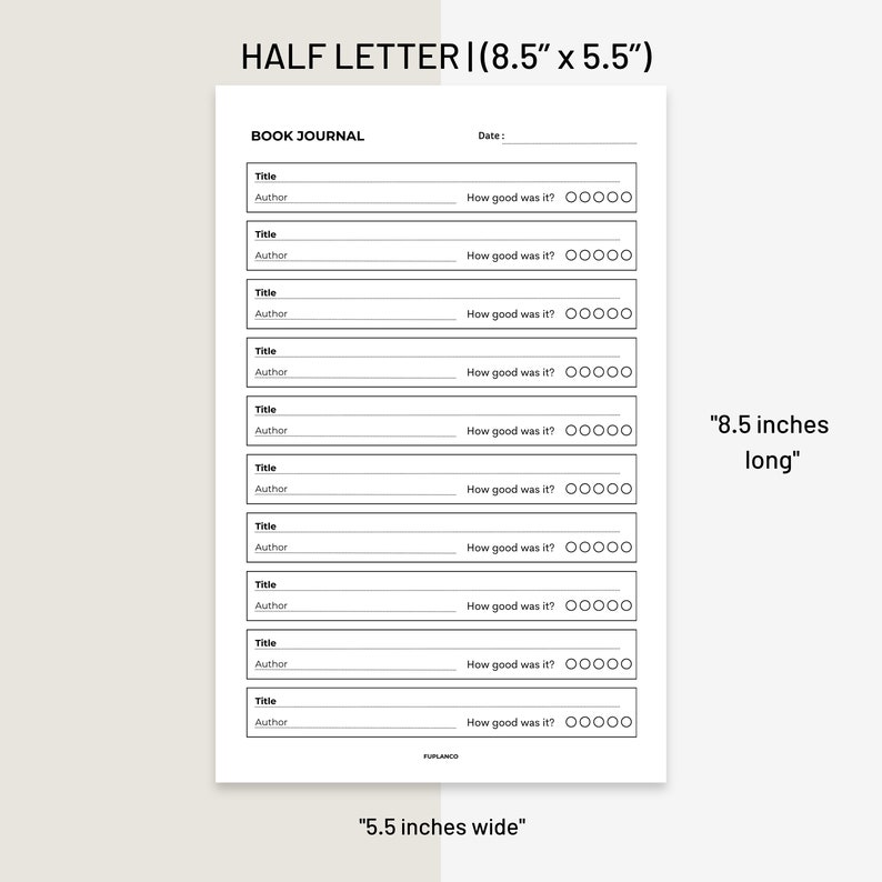 Book Journal Printable, Reading Log, Review Tracker and Challenge PDF ...