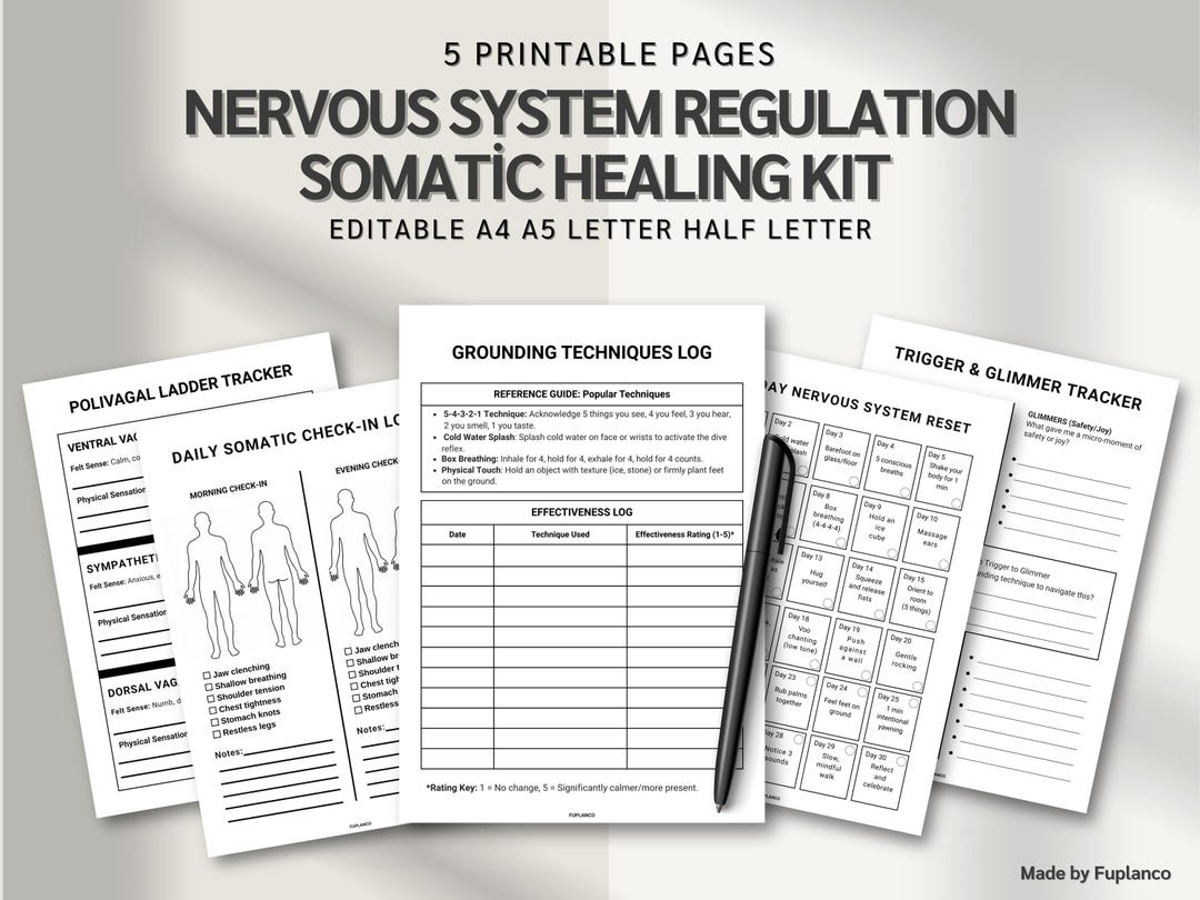Somatic Nervous System Regulation Kit, Polyvagal Ladder & Vagus Nerve ...