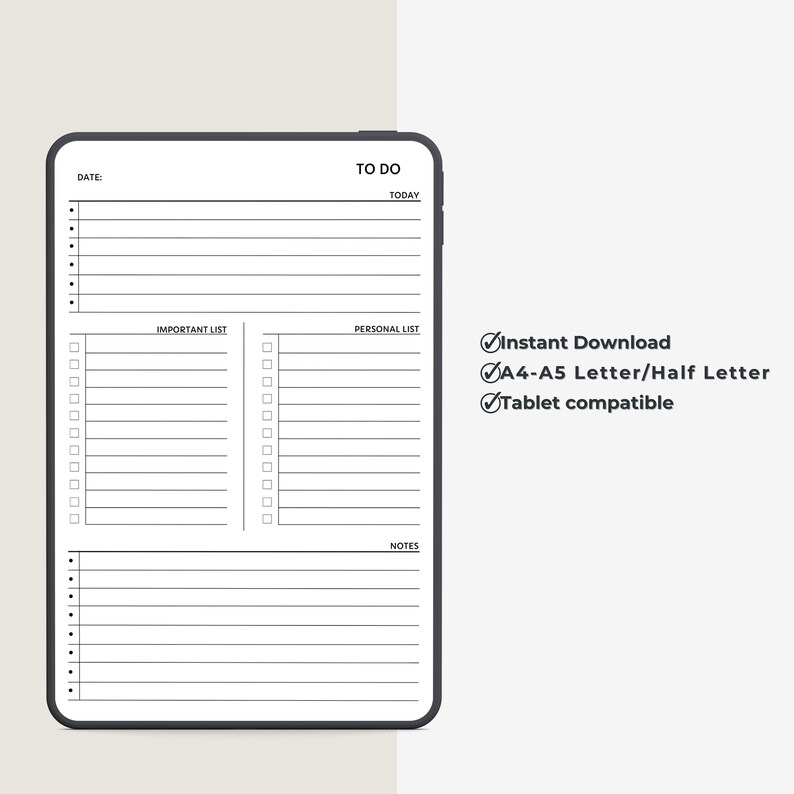 To Do List Printable, Minimalist to Do List Routine Simple Tasks List ...