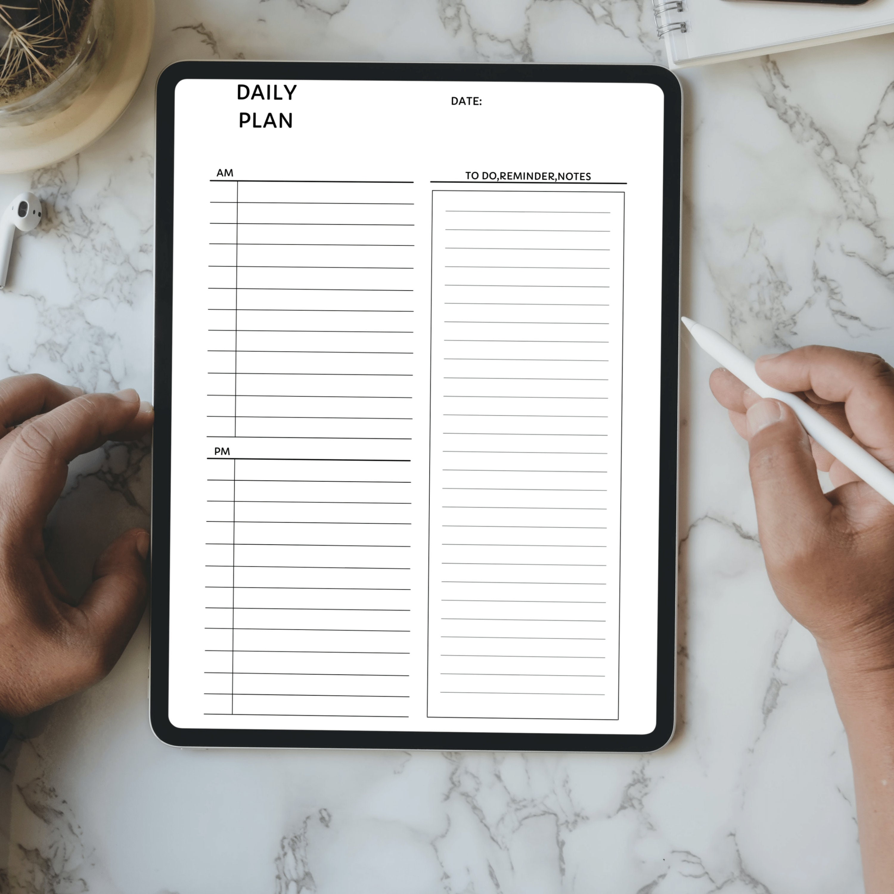 Daily Printable Planner, Desk Planner Printable, Daily to Do List ...