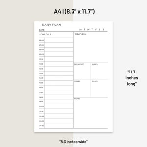 24 Hour Daily Planner Printable, Hourly Planner, Military Time Plan ...