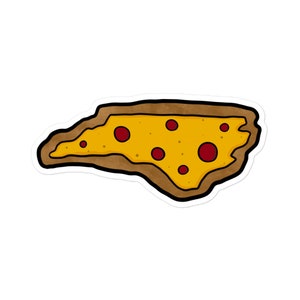 Pegatina de pizza de Carolina del Norte
