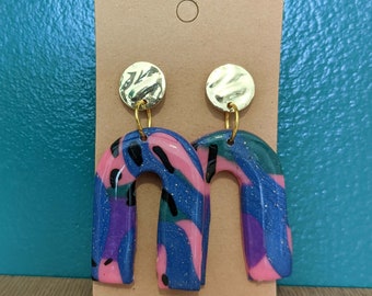 Fun 90's Inspired Polymer Clay Earrings