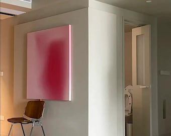 Wall Décor - Gradient Pink Abstract Painting - Square