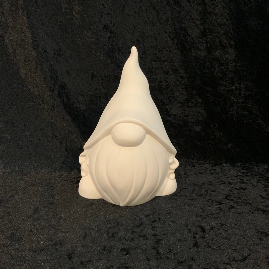Bisque Céramique à Peindre – Gnome Helga Endormie – Prêt à Décorer